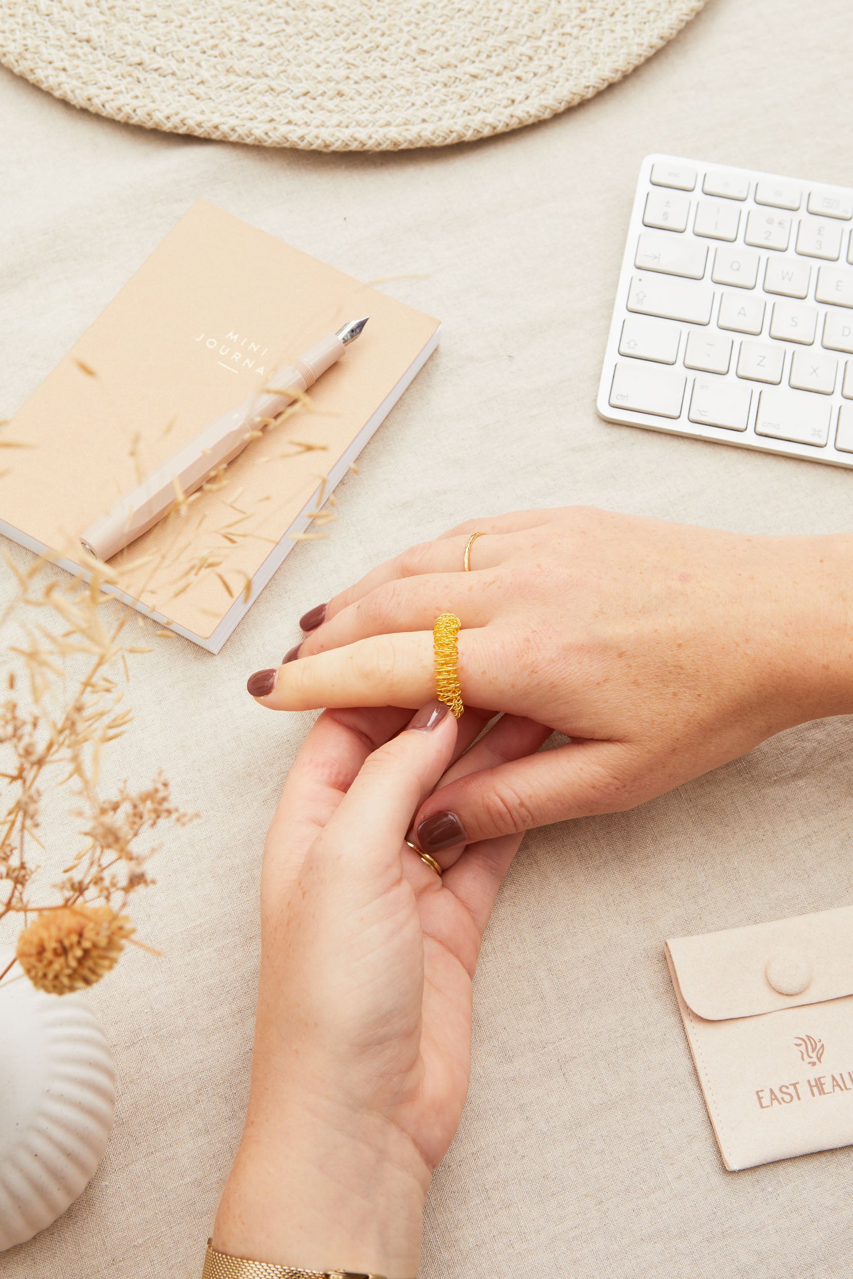 Gold Acupressure Ring