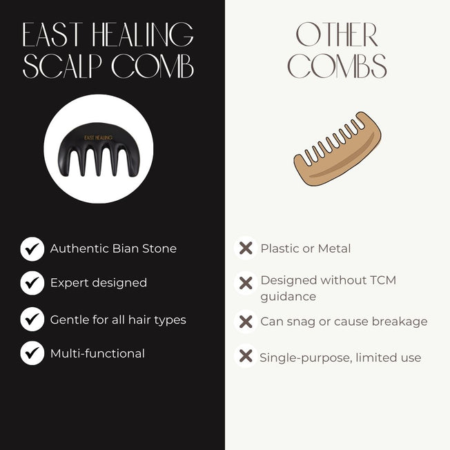 Bian Stone Scalp Gua Sha Comb