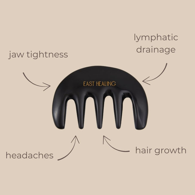 Bian Stone Scalp Gua Sha Comb