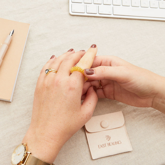 Gold Acupressure Ring