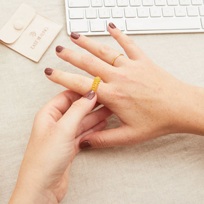 Gold Acupressure Ring