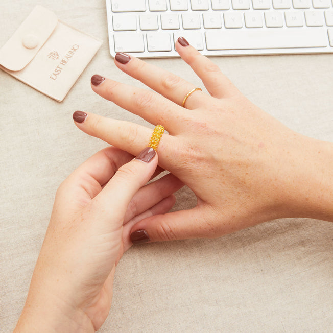 Gold Acupressure Ring
