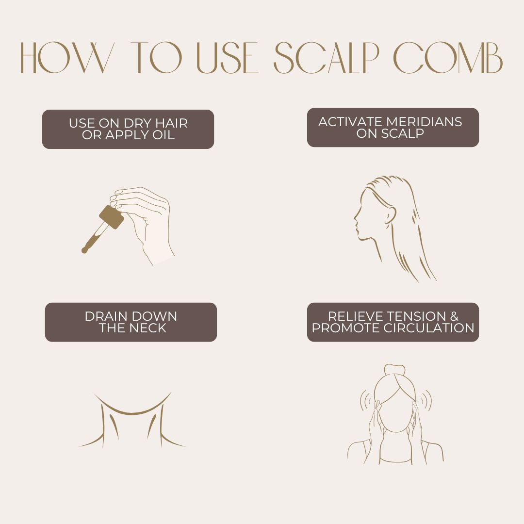 Bian Stone Scalp Gua Sha Comb