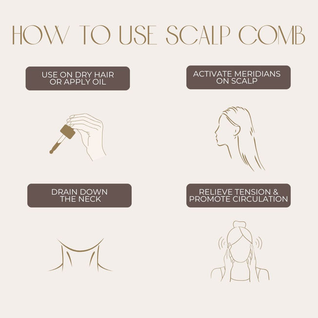 Bian Stone Scalp Gua Sha Comb