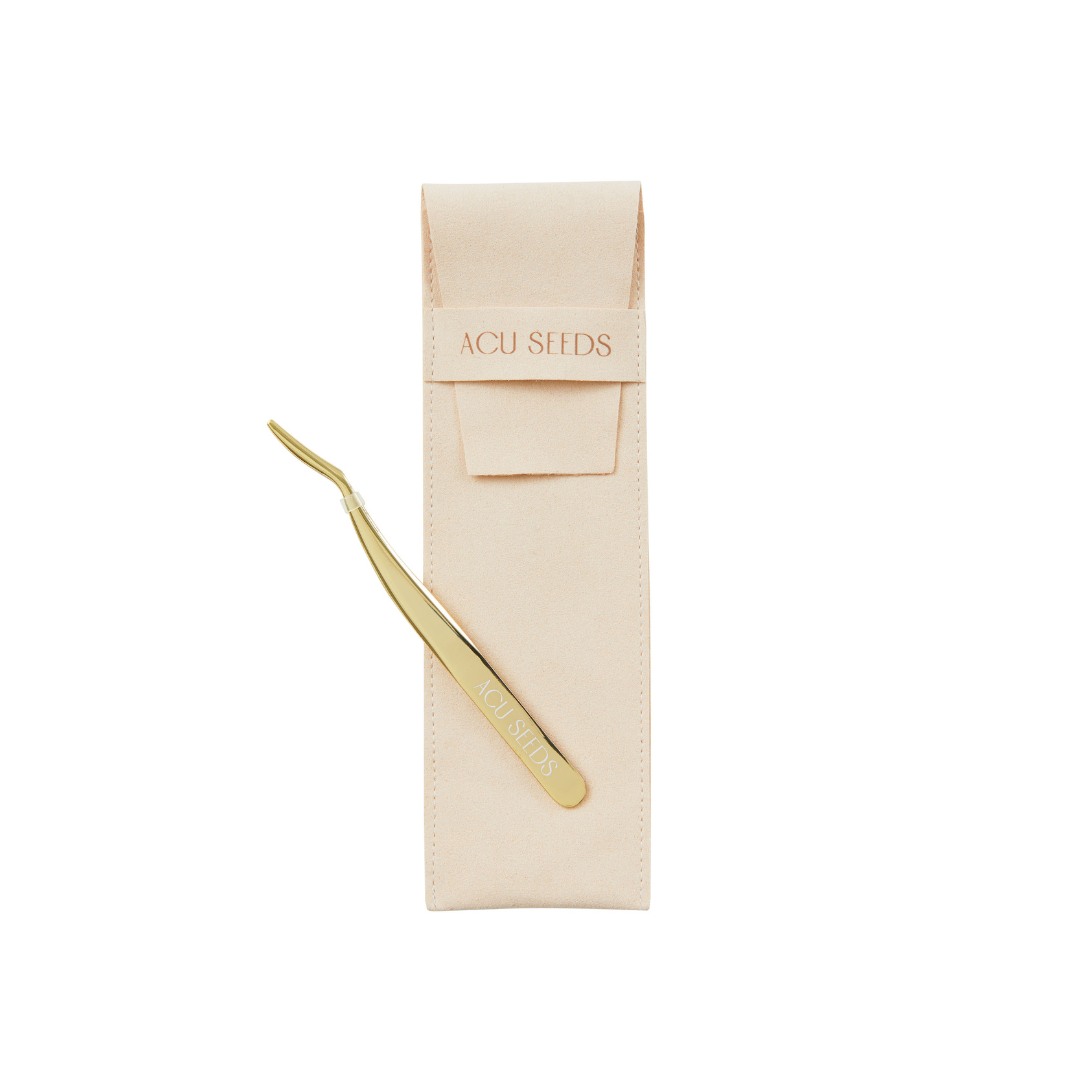 Gold Acu Seeds Tweezers